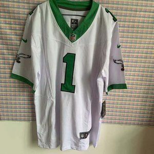 NFL Jalen Hurts 1# White Jersey Philadelphia Eagles